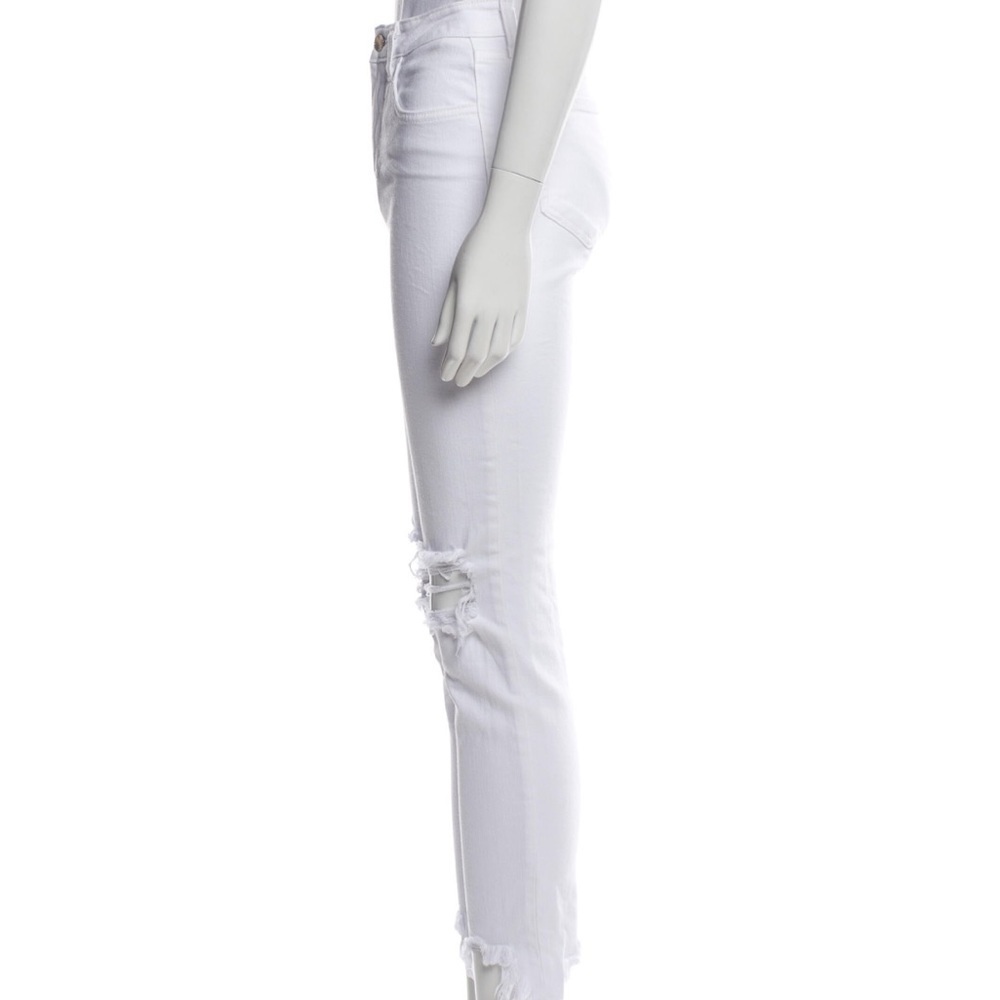 L’Agence White Distressed Skinny Denim Jeans Size 25 - Picture 3 of 9